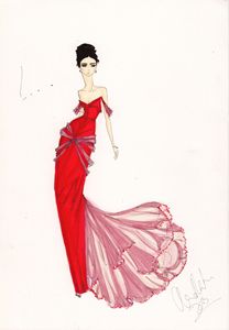 Red Dress Fashion Art