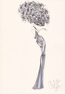 Fashion Illustration Blue Willow