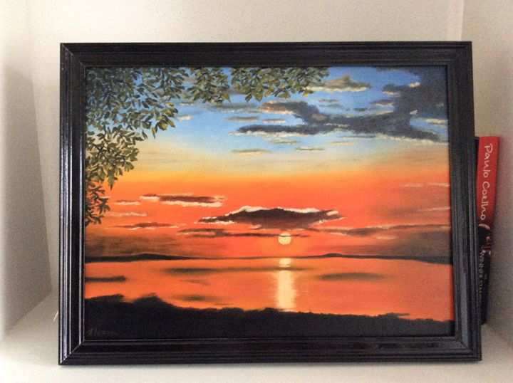 Orange sunset - Jayne Roggeband oil paintings