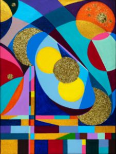 Handmade abstract geometric painting - Faces Studio - Photography