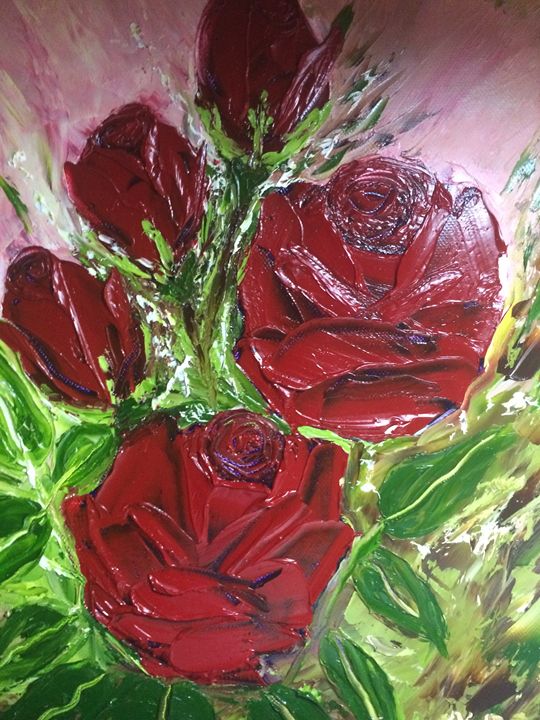 Roses - Nataliia's Art Gallery - Paintings & Prints, Flowers, Plants ...