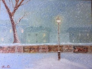 The snowfall in the city, (2017)