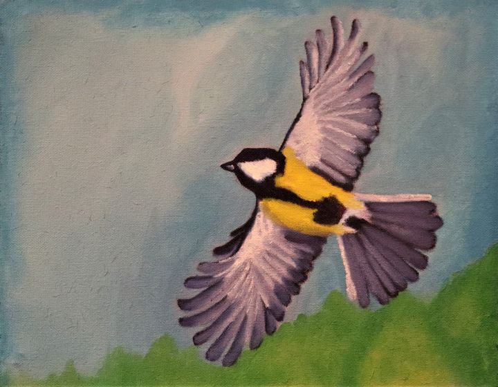 flying birds painting