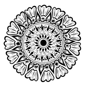 Mandala b&w