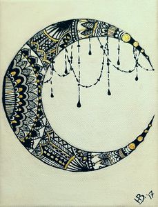 Aurora Moon - HellEna - Paintings & Prints, Astronomy & Space, Planets -  ArtPal