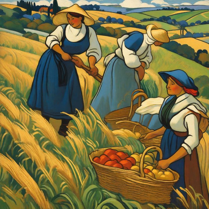 Breton women working in the field - Architect - Paintings & Prints ...