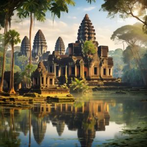 Angkor Wat, ancient Khmer temple