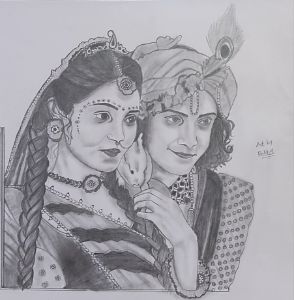 Rahul Musical  Beautiful sketch of Radha Krishna by my  Facebook