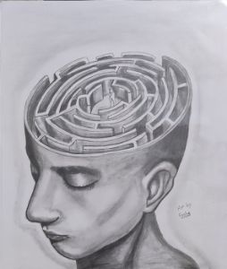 Unique pencil sketch of a human