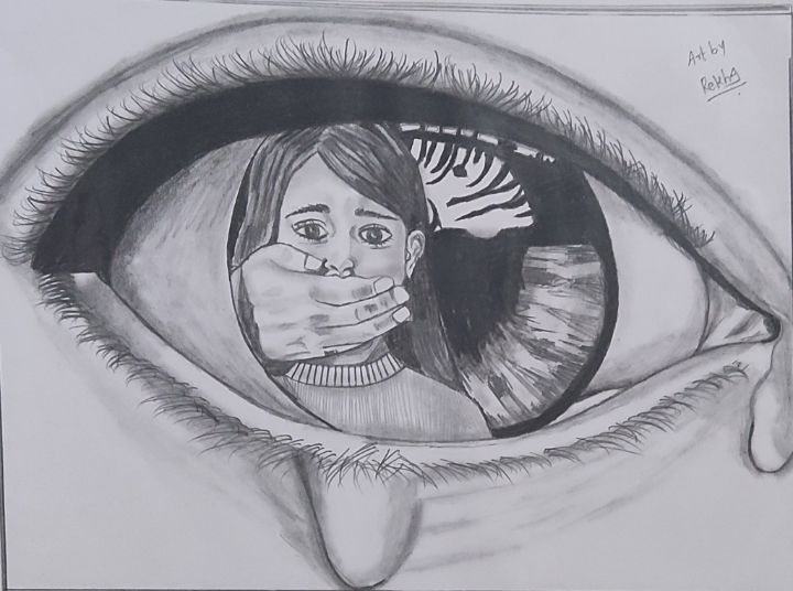 Original Pencil Drawing , 'Study of a Girl facing left', E.W. Willson-saigonsouth.com.vn
