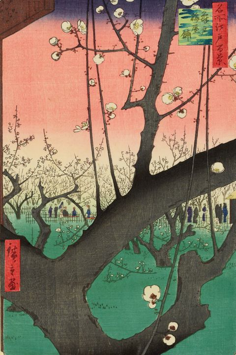 Hiroshige~Plum Garden, Kameido - Classical art