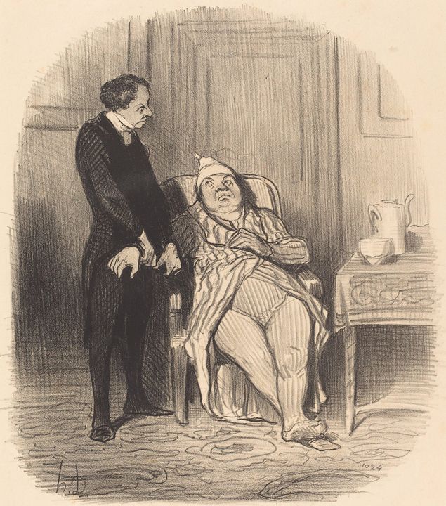Honoré Daumier~Ah! docteur... je cro - Classical art