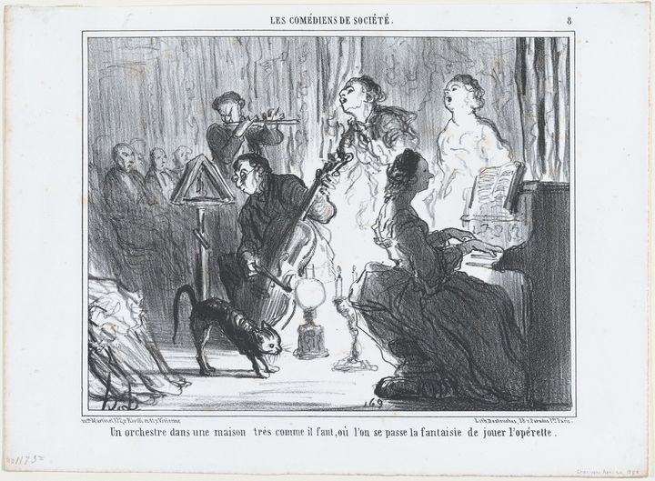 Honoré Daumier~An Orchestra in a Fas - Classical art