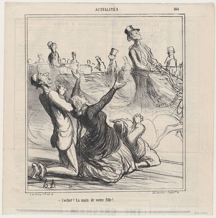 Honoré Daumier~Coachman, for the han - Classical art