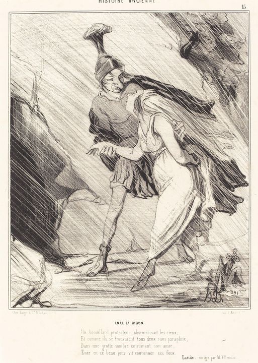Honoré Daumier~Enée et Didon - Classical art