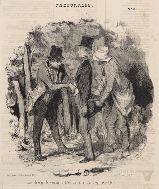 Honoré Daumier~Le danger de vouloir - Classical art