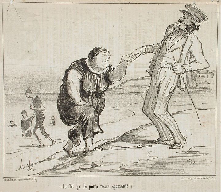 Honoré Daumier~Le Flot qui la porta. - Classical art