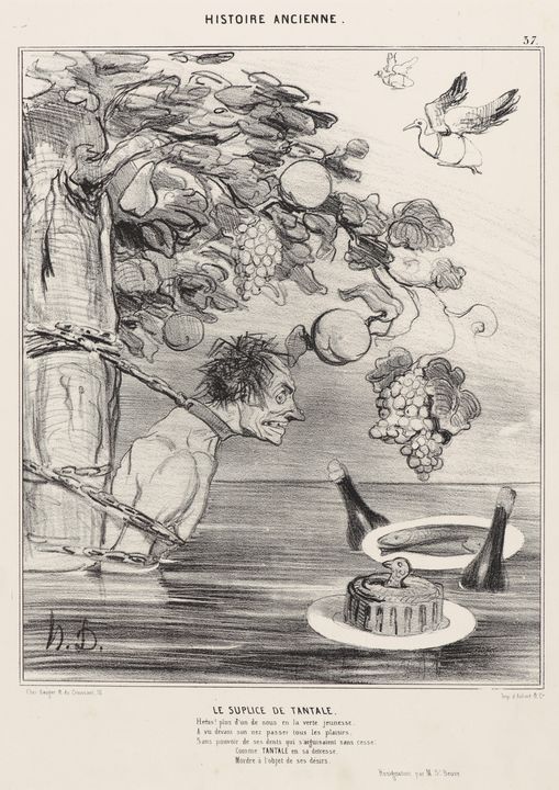 Honoré Daumier~Le Suplice de Tantale - Classical art