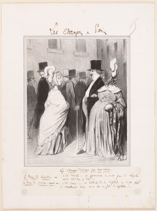 Honoré Daumier~Les Etrangers à Paris - Classical art