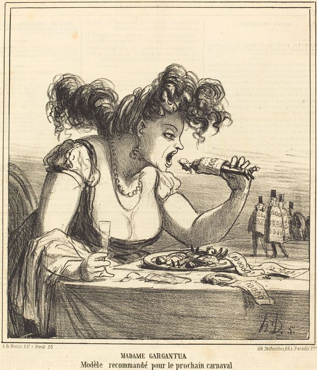 Honoré Daumier~Madame Gargantua - Classical art