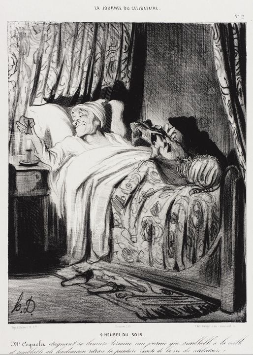 Honoré Daumier~Nauf heures du soir - Classical art
