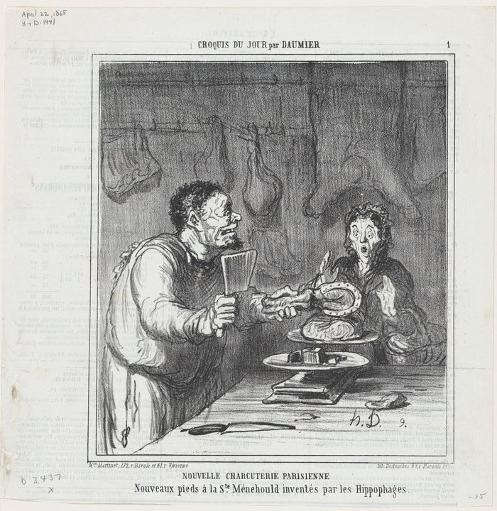 Honoré Daumier~New Parisian butcher' - Classical art