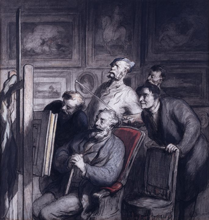 Honoré Daumier~The Amateurs - Classical art