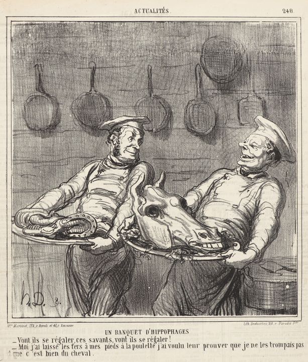 Honoré Daumier~Un Banquet d’Hippopha - Classical art