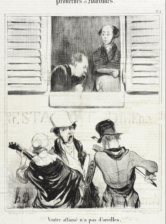 Honoré Daumier~Ventre affamé n'a pas - Classical art