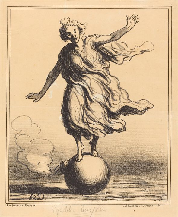 Honoré Daumier~Équilibre Européen - Classical art