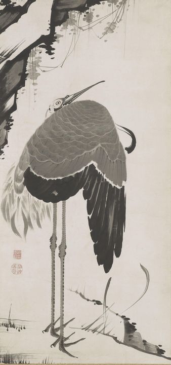 Itō Jakuchū~Cranes, one of a pair - Classical art - Paintings & Prints,  Ethnic, Cultural, & Tribal, African American - ArtPal