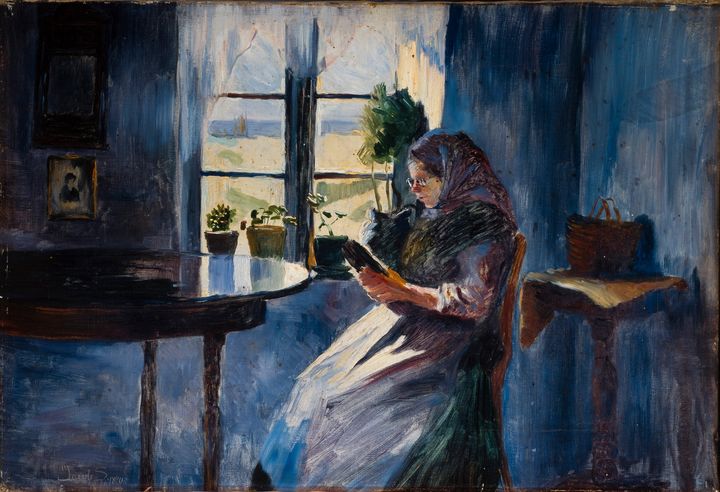 Jacob Kielland Sømme~Woman reading b - Classical art - Paintings ...