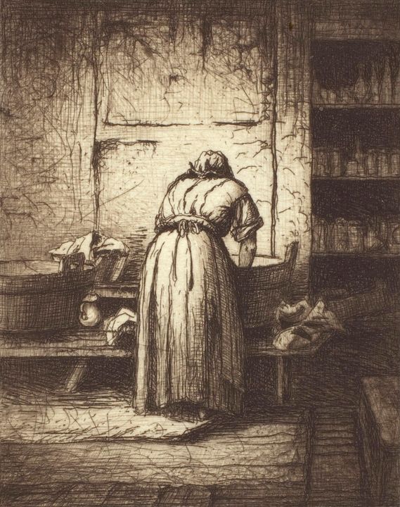 Henry Farrer~The Washerwoman - Classical art