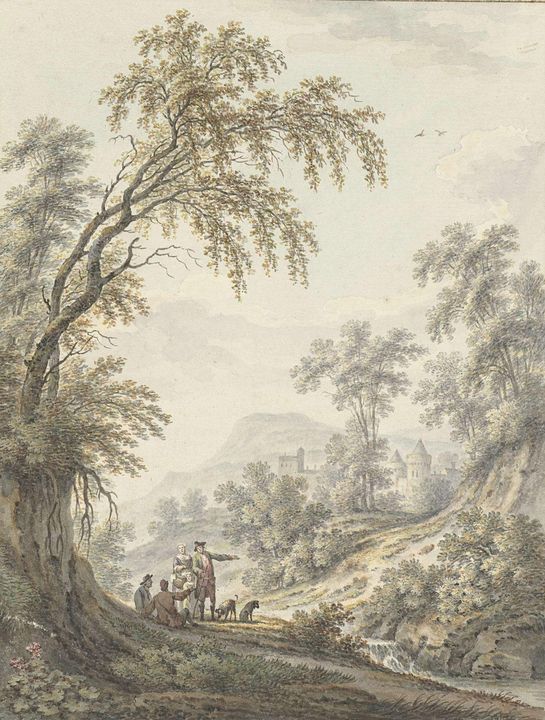 Henry Fuseli~Landschap met watervall - Classical art