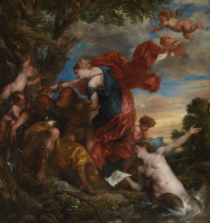 Anthony van Dyck~Rinaldo and Armida - Classical art - Paintings ...