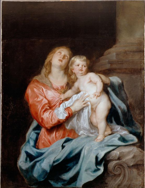 Anthony van Dyck~The Madonna and Chi - Classical art - Paintings ...