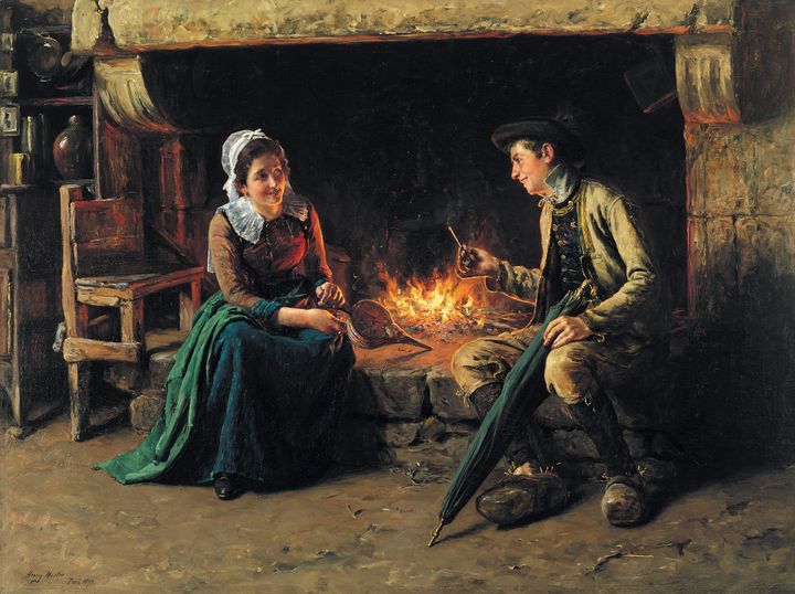 Henry Mosler~The Chimney Corner - Classical art - Paintings & Prints ...