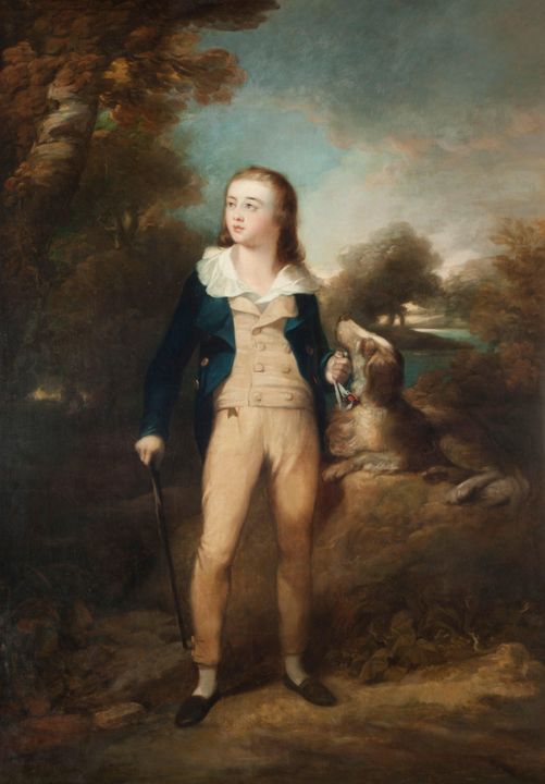Henry Raeburn~Master Cathcart y perr - Classical art