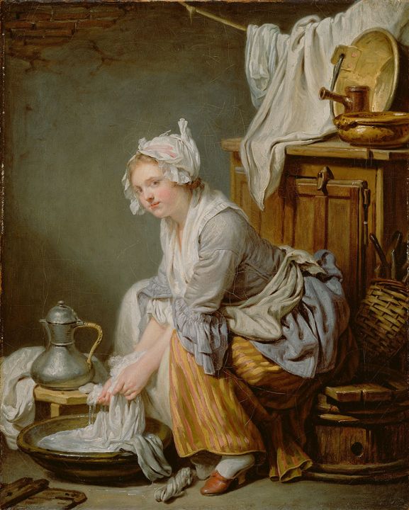 Jean-Baptiste Greuze~The Laundress ( - Classical art - Paintings & Prints,  Ethnic, Cultural, & Tribal, African American - ArtPal