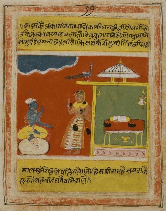 Hindu~Krishna and Radha - Classical art