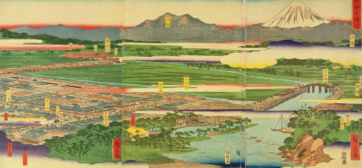 Hiroshige II~Kanagawa, Noge, and Yok - Classical art