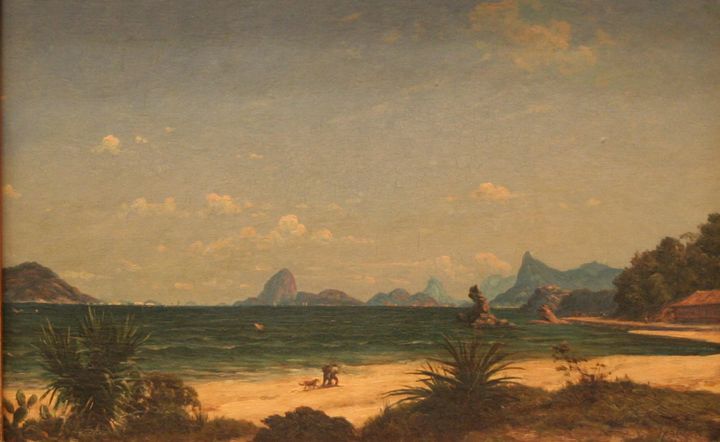 Henri Nicolas Vinet~View of entrada - Classical art - Paintings ...