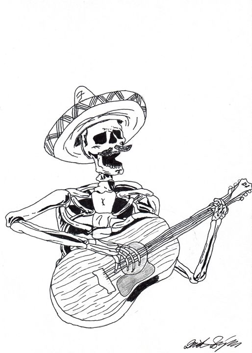 Mariachi Skeleton - D.M.Simpson
