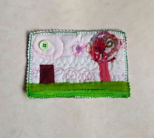 another world1 fabric postcard - sylvia