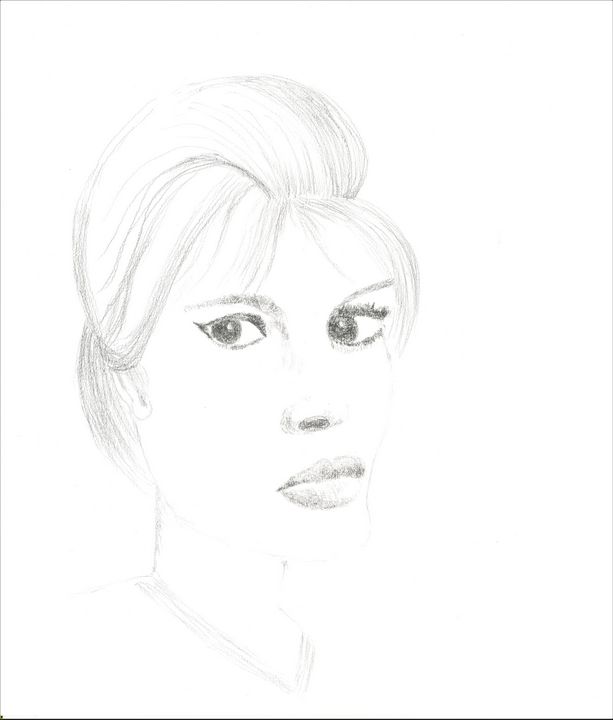 Woman Portrait Martine Hébert Drawings & Illustration, People