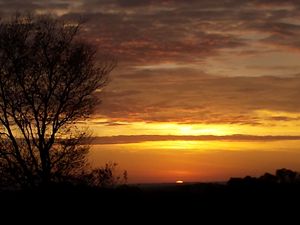 early morning fall sunrise