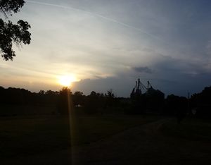 sunset over Tally Farm