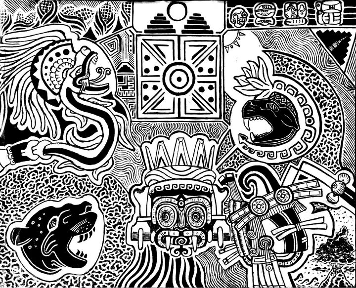 Ekʼ Balam - Topiltzin G - Drawings & Illustration, Ethnic, Cultural ...