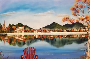 Lake Placid - Miror Lake NY - Sofic art