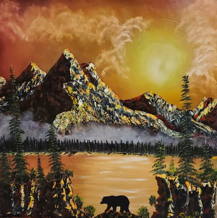 Alaska  Sunset - Sofic art
